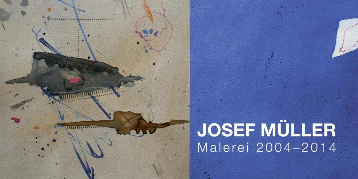The invitation card to the exhibition "Josef Müller - Painting 2004 - 2014" at the Center for Education and Training of the City of Duisburg