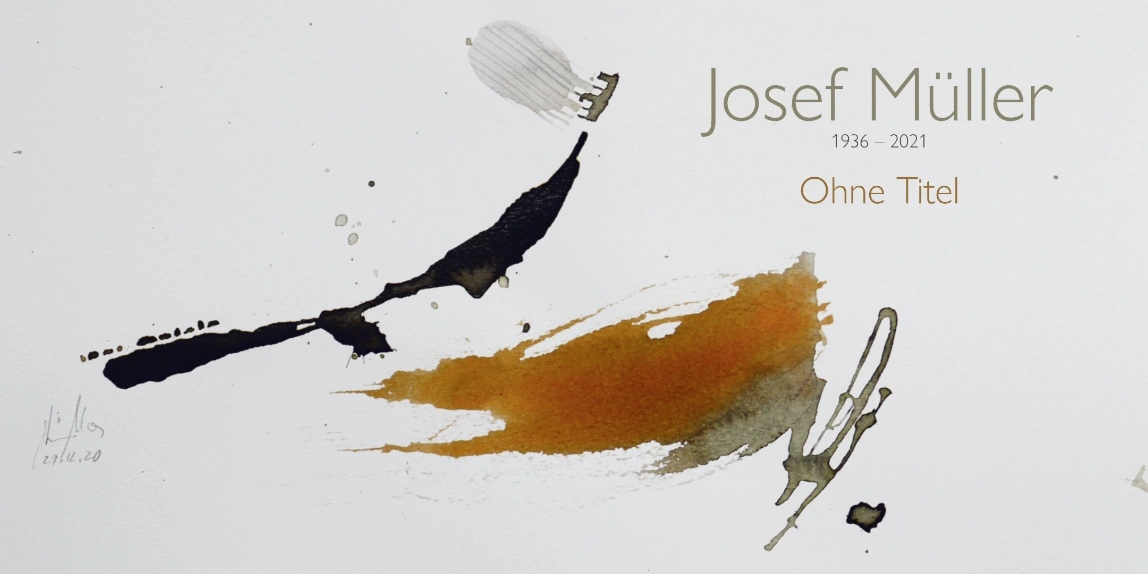 The invitation card to the exhibition "Josef Müller - Untitled" at the Künstler- und Atelierhaus Duisburg, Goldstraße 15